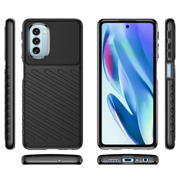 Thunder Motorola Moto G51 Suojakotelo - Musta Black