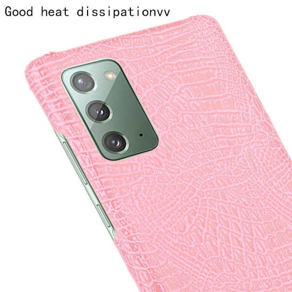 Croco Etui Samsung Galaxy Note 20 - Lyserød Pink