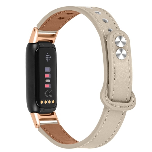 Fitbit Luxe-kellon ranneke naudannahasta - Norsunluunvalkoinen White