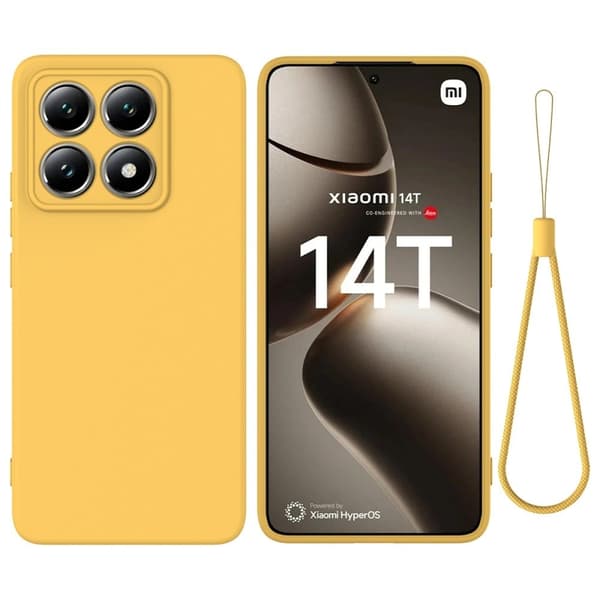 Matte Liquid Xiaomi 14T silikone cover - Gul Yellow