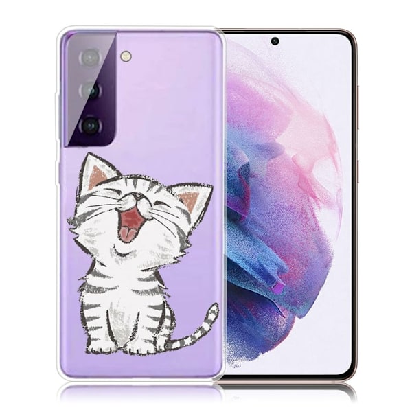 Deko Samsung Galaxy S21 FE Suojakotelo - Söpö Kissa White