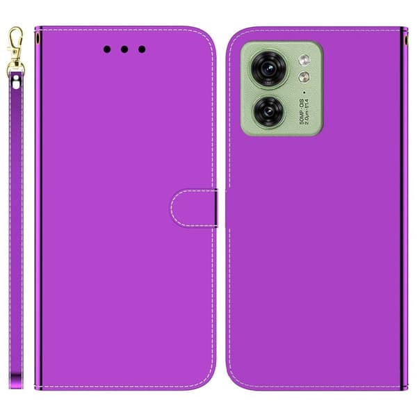 Mirror Motorola Edge 40 Flip Etui - Lilla Purple