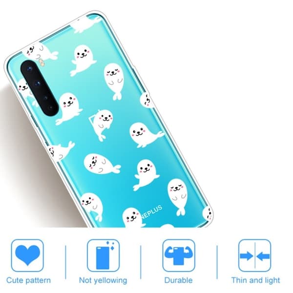 Deco Oneplus Nord Etui - Cute Face White
