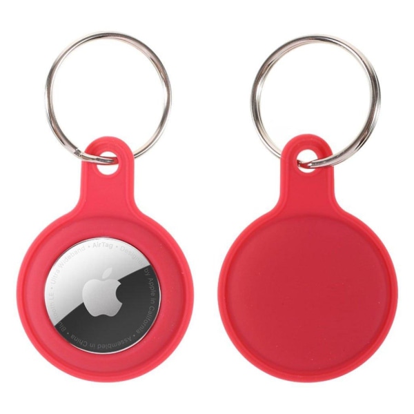 AirTags silicone cover with key ring - Wine Red Röd