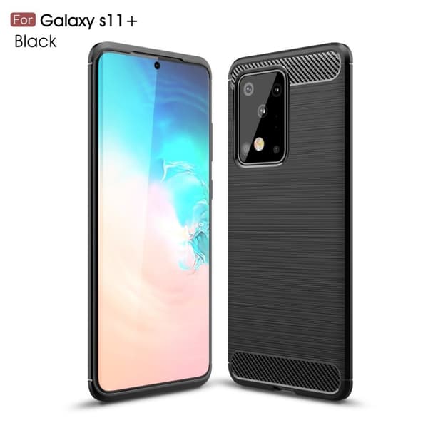 Carbon Flex etui - Samsung Galaxy S20 Ultra - Sort Black