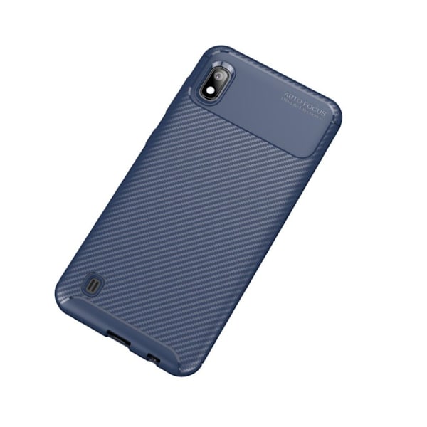 Carbon Shield Samsung Galaxy A10 cover - Blå Blue