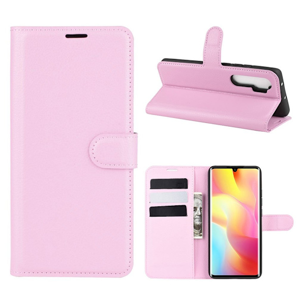 Classic Xiaomi Mi Note 10 Lite flip etui - Rosa Pink