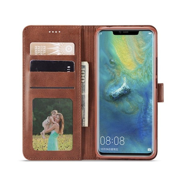 LC.IMEEKE Huawei Mate 20 Pro mobiletui i kunstlæder med kortholder - Kaffe Brown