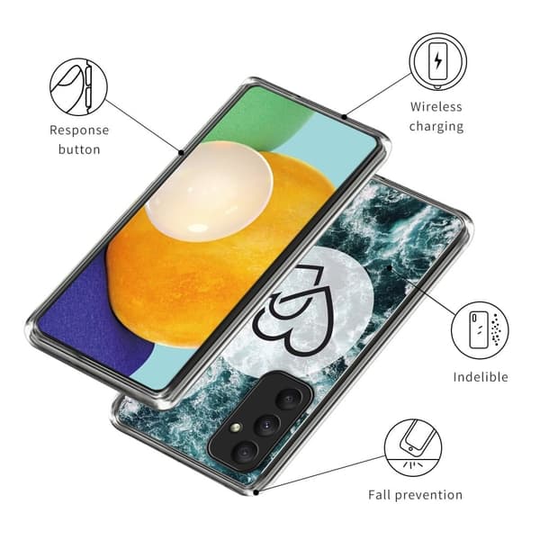 Deco Samsung Galaxy A55 deksel - Hjerte Til Hjerte Blue