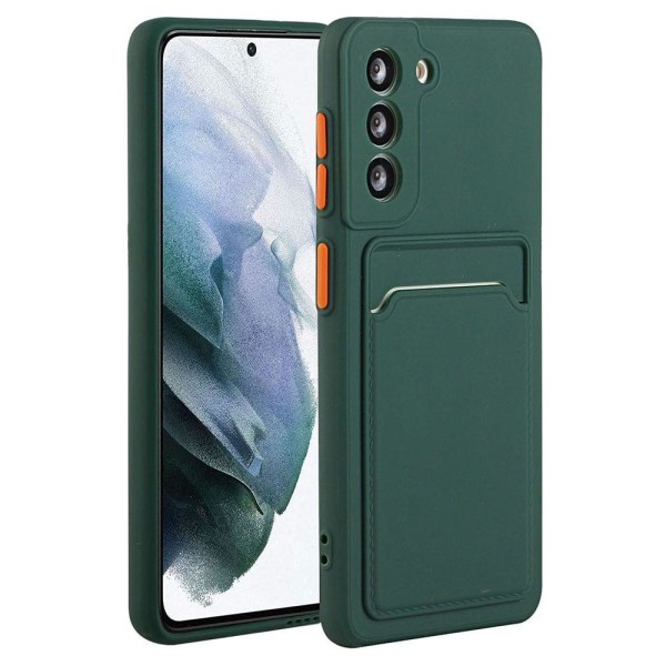 Cover med Kortholder til Samsung Galaxy S23 Plus - Sortliggrøn Green