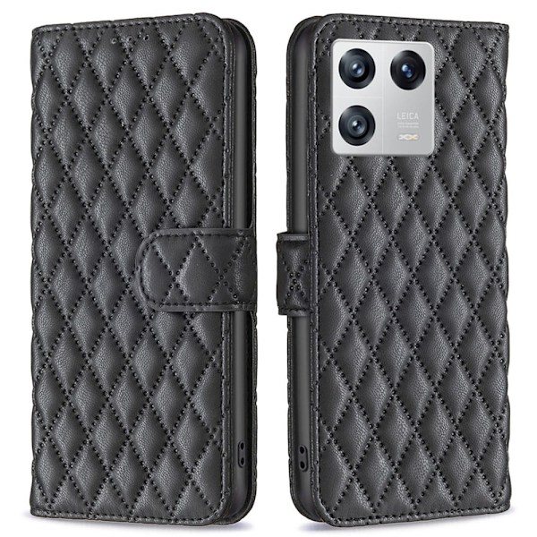 Matt Xiaomi 13 fodral med rombmönster - Svart Svart