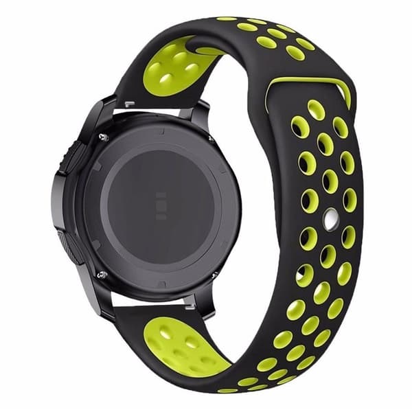 Universel tofarvet silikone Urrem - Sort / Gul Black