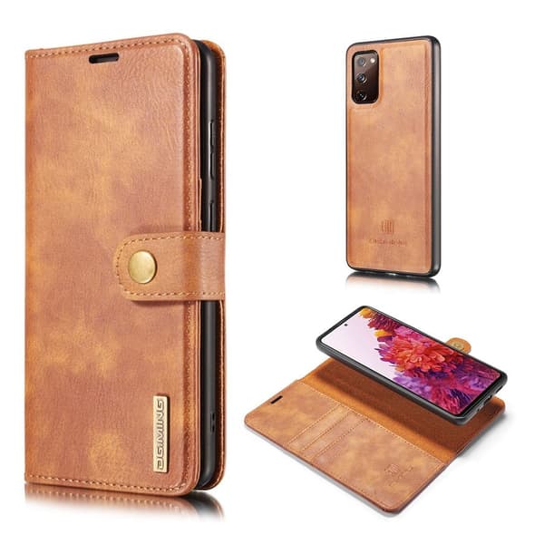 DG.MING Samsung Galaxy S20 FE 2-in-1 lompakkokotelo - Ruskea Brown