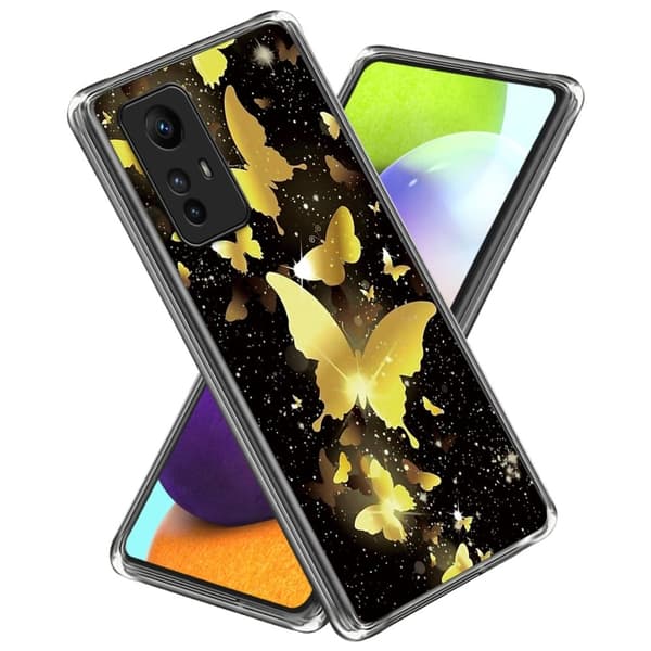 Deco Xiaomi Redmi Note 12S skal - Guldfärgade Fjärilar Guld