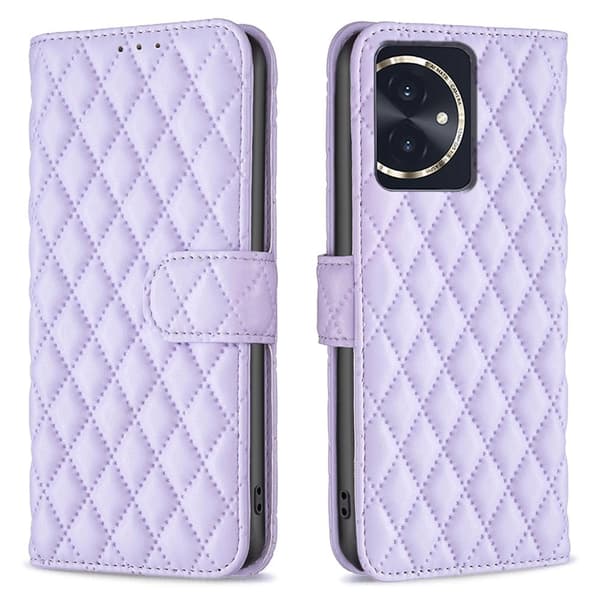 Rhombus mat Honor 100 flip etui - Lilla Purple