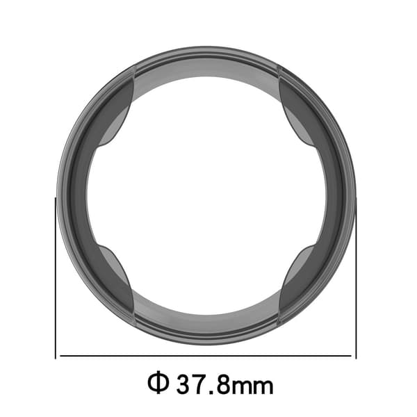 Garmin Lily 2 Hollow-Out stødsikkert Flexible Watch Frame Case Smartwatch Protector - Gennemsigtig Sort Black