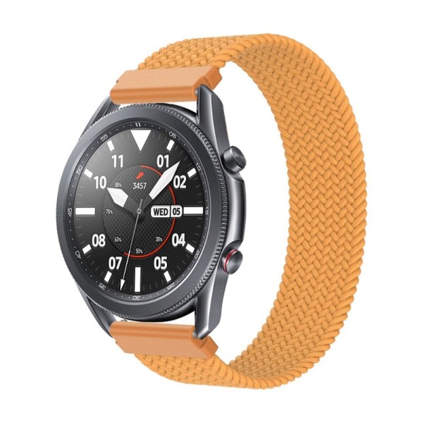 Elastinen nailon kellohihna Samsung Galaxy Watch 4:lle - Hirssi Keltainen Koko: L Yellow