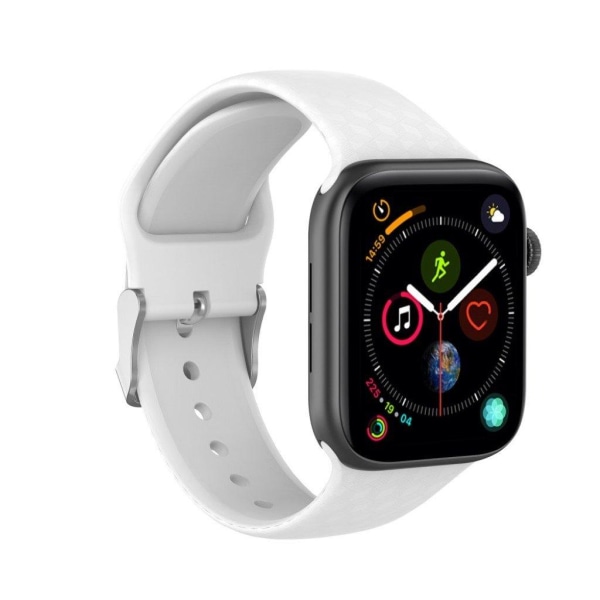 Apple Watch Series 5 40mm 3D Rhinsten silikone Urrem - Hvid White