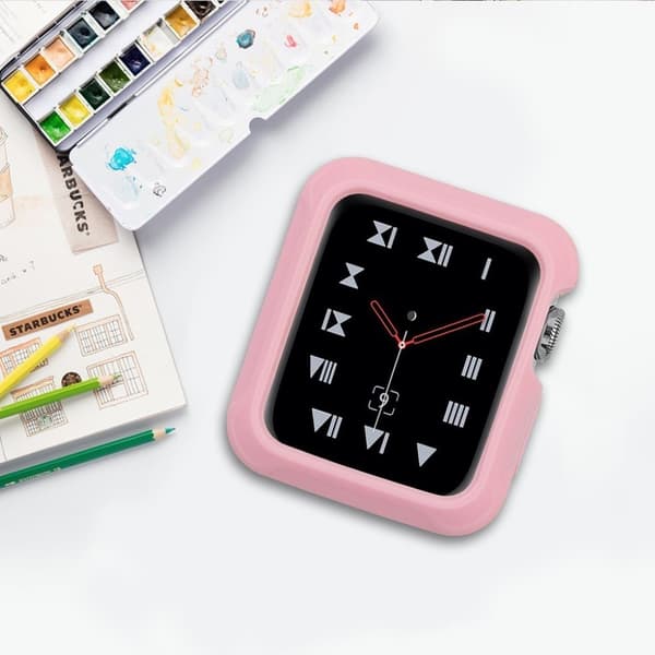 Apple Watch Series 3/2/1 42mm holdbart etui - Lyserød Pink