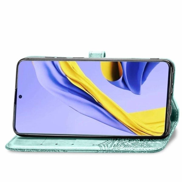 Mandala Samsung Galaxy A51 etui - Cyan Green