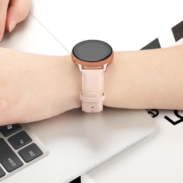 Samsung Galaxy Watch Active 2 - 44mm aitoa nahkaa oleva ranneke - Pinkki Pink