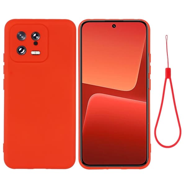 Matt flytende silikondeksel for Xiaomi 13 - Rød Red