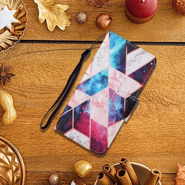 Wonderland Samsung Galaxy A12 5G Flip etui - Nebula Multicolor