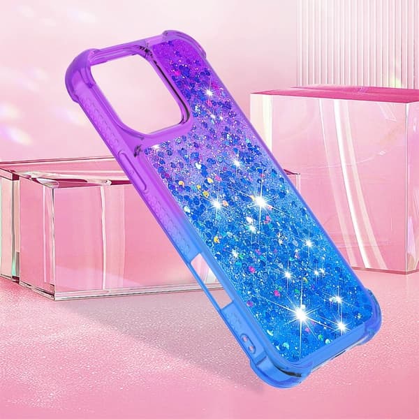 Princess iPhone 16 Pro skal - Lila + Himmelsblå Lila