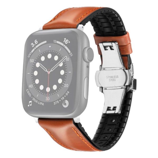 Apple Watch Series 6 / 5 40mm comfortable leather watch band - O Orange