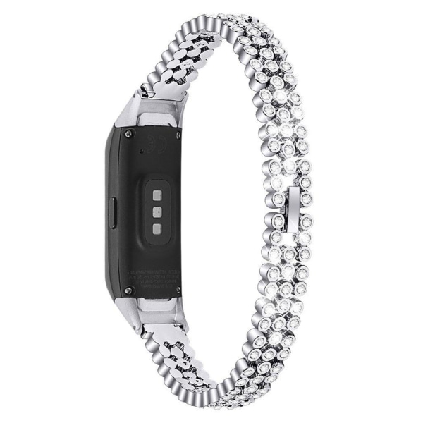 Samsung Galaxy Fit moderiktigt klockarmband i rombform - Silver Silvergrå