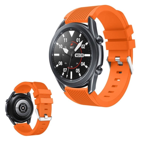 Samsung Galaxy Watch 3 (45mm) pin stripe silikon klockarmband - orange Orange