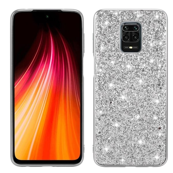 Glitter Xiaomi Redmi Note 9 Pro Max / Xiaomi Redmi Note 9 Pro / Xiaomi Redmi Note 9S skal - Silver/Grå Silvergrå