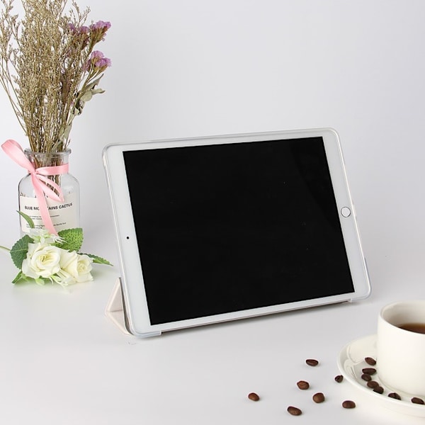 iPad 10.2 (2020)  læder flip etui - lyserød blomst Pink
