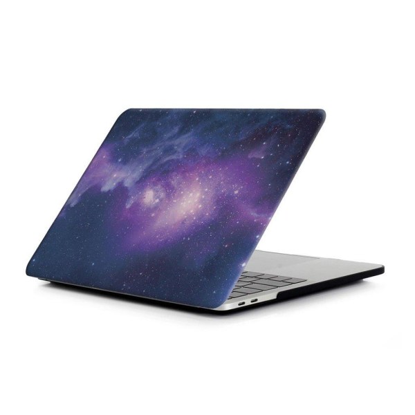 MacBook Pro 13 Touchbar Kuvallinen Kova Muovi Suoja Kuori - Täht Purple