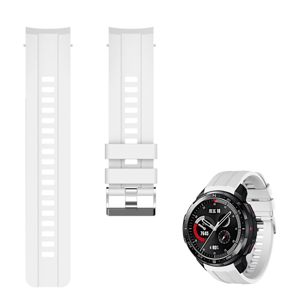 Honor Watch GS Pro silikoninen kellonauha - Valkoinen White