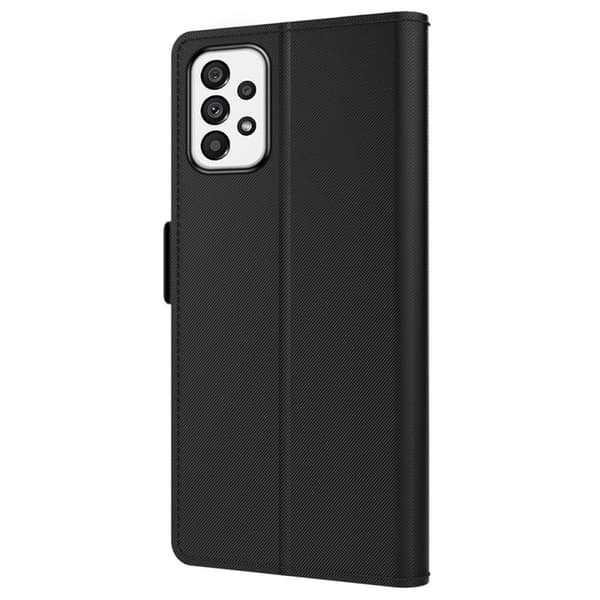 Phone Etui med Make-up Mirror og Slick Design til Samsung Galaxy A73 - Sort Black