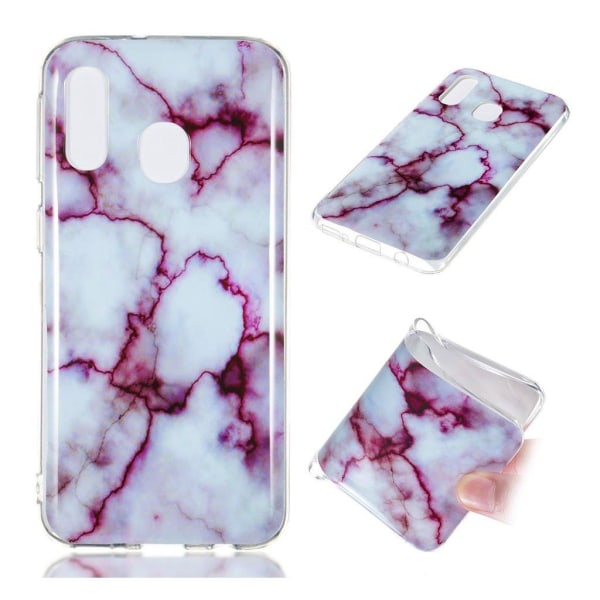 Marble design Samsung Galaxy A40 kotelot - Tyyli I Purple