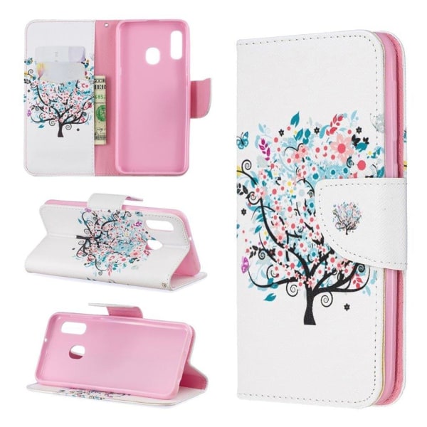 Wonderland Samsung Galaxy A20e etui - Blomstret Træ Pink