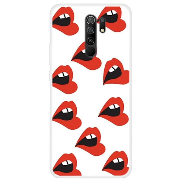 Deco Xiaomi Redmi 9 Suojakotelo - Red Lip Red