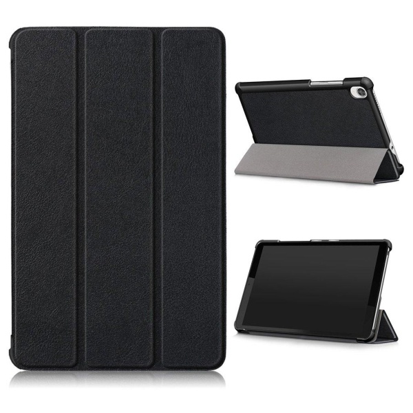Lenovo Tab M8 tri-fold leather flip case - Black Svart