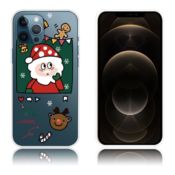 Christmas iPhone 12 Pro Max case - Hand Painted Santa Multicolor