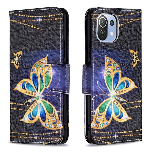 Wonderland Xiaomi 11 Lite 5g Ne / Mi 11 Lite 5g / 11 Lite Läppäkotelo - Jewelry Perhonen Black