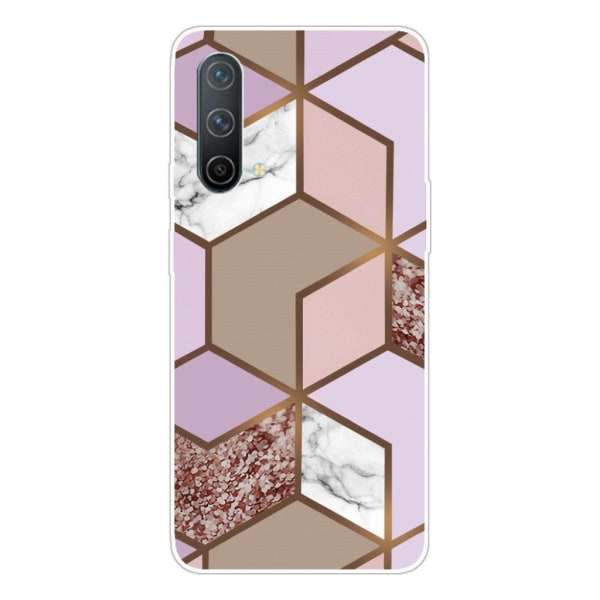 Marble design OnePlus Nord CE 5G cover - Gylden Frodig Flise Multicolor