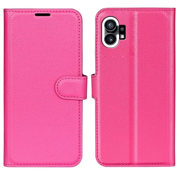 Klassisk Nothing Phone (1) Flip Etui - Rose Pink