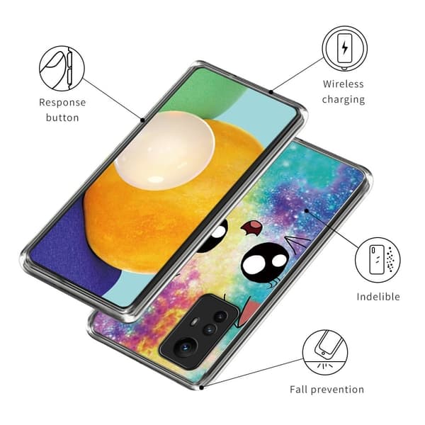 Deco Xiaomi Redmi Note 12S skal - Regnbåge Katt multifärg