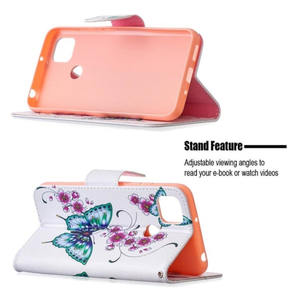 Wonderland Xiaomi Redmi 9C Flip etui - Smuk sommerfugl Multicolor