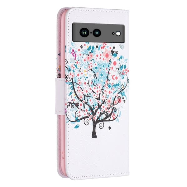 Wonderland Google Pixel 7a Flippetui - Blomst Tre Multicolor