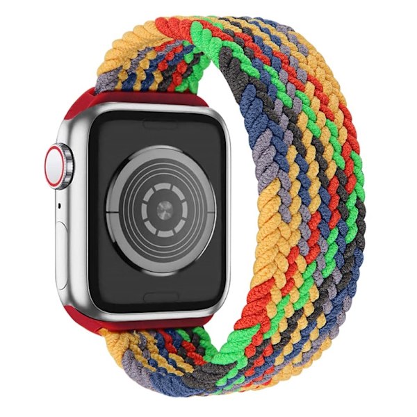 Apple Watch Series 8 (41mm) elastiskt vävt klockarmband - Färgglad Grön / Storlek: Xl multifärg