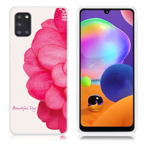 Deco Samsung Galaxy A31 Cover - Rød Blomst Red
