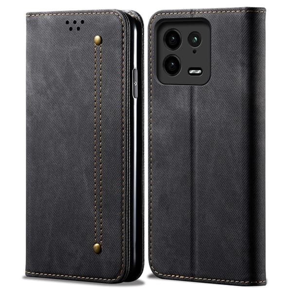 Jeans Xiaomi 13 Pro Läppäkotelo - Musta Black